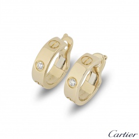Cartier Yellow Gold Love Hoop Earrings B8022900 Cartier Yellow Gold Love Hoop Earrings B8022900